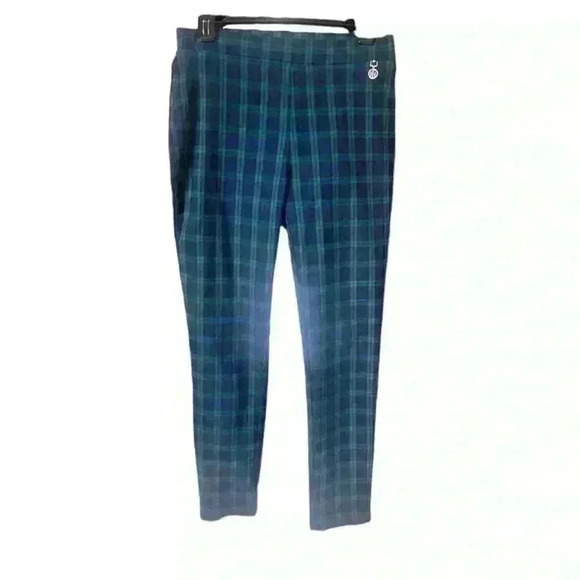 Tommy Hilfiger ladies pant size 8 worn once. Excellent condition. Navy and Green - Picture 1 of 10